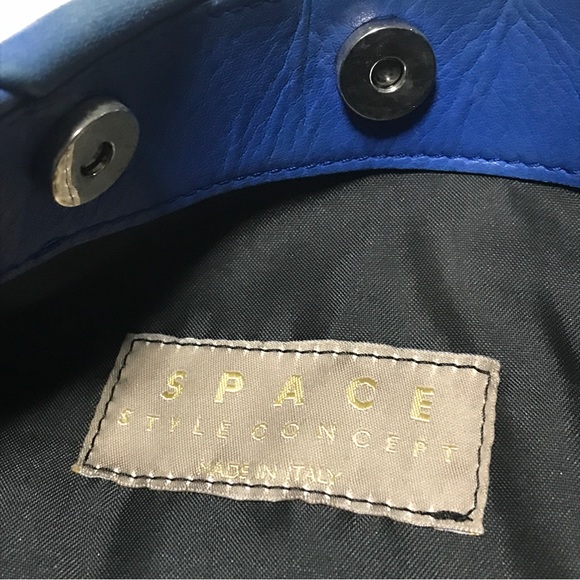 Vintage Leather Italy Space Style Concept Women’s Purse Handbag Shoulder Bag - Picture 8 of 9